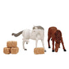 Lemax Village Collection, Feed for the Horses Set of 6 (2 Horses, 4 Bales) #12511