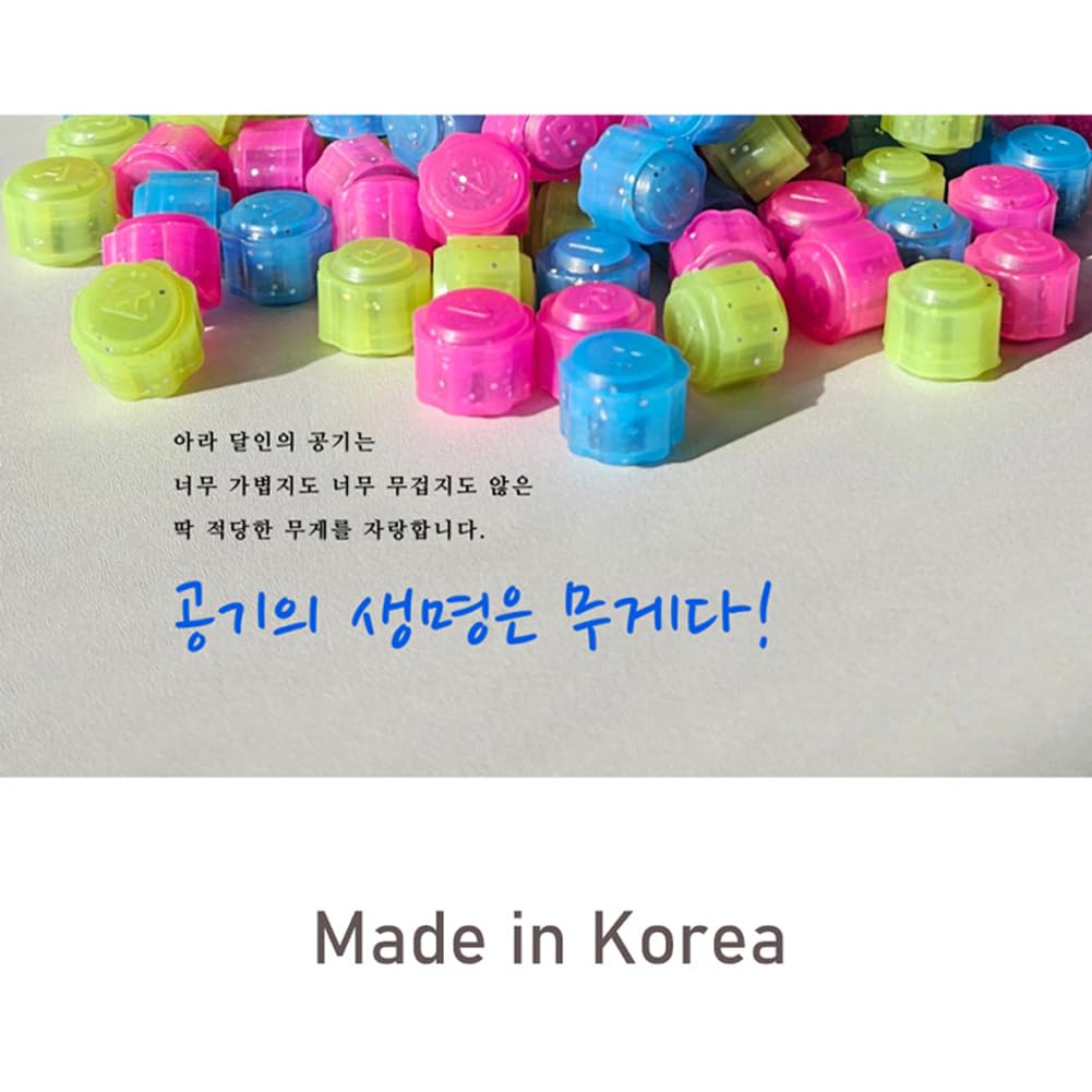 Korea 8PCS Gonggi Jack Stone Pebbles Set - Plastic with Round Case (Model 0074) - Random Color