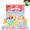Leehur Mochi Glitter Squishies 20Pcs Glow In The Dark Animals Squishy For Kids Party Favors Squeeze Sensory Toys Kawaii Easter Egg Fillers Basket Stocking Stuffers Goodie Bag Classroom Prizes(Random)