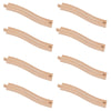 ORBRIUM Toys Wooden Train Ascending Tracks, Pack of 8 Compatible with All Major Wooden Railways Including Thomas, Brio, Chugging