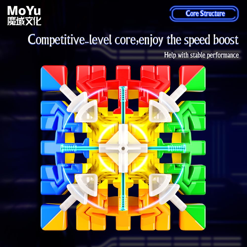Liangcuber Moyu Meilong 7M V2 Speed Cube,Meilong 7X7 Magnetic Speed Cube Stickerless (2023 Edition)