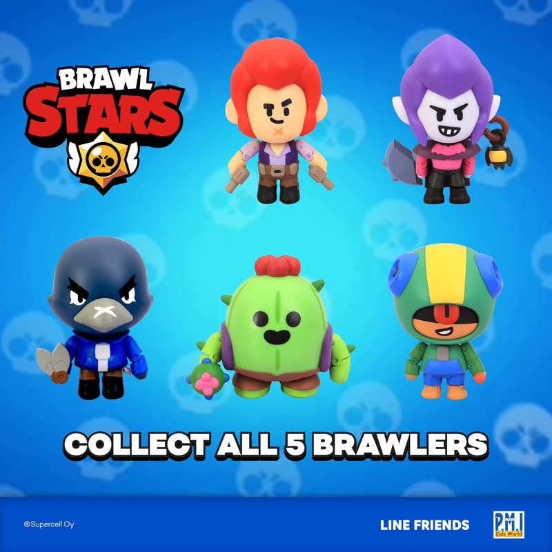 P.M.I. Brawl Stars 4.5'' Leon With Lollipop Action Figure - Officially Licensed, Articulated, Gift For Gamers