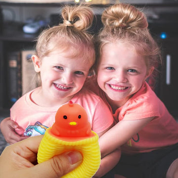 Chick Stress Squeeze Toy 3 Pack Cute Animal Funny Poultry Out of The Cage Decompression Evil Fun Toys for mature-themeds and Kids Anti Stress Soft Sensory Fidget Toy(Boxed)
