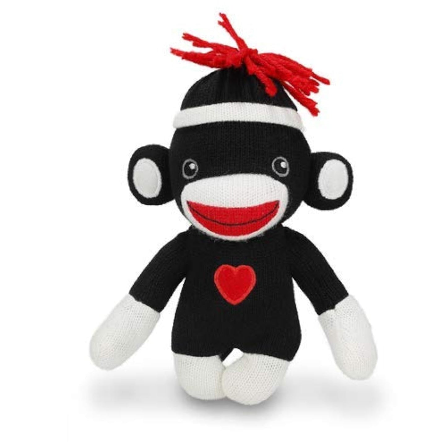 Plushland Adorable Sock Monkey, The Original Traditional Hand Knitted Stuffed Animal Toy Gift-For Teens, Girls And Boys Baby Dol