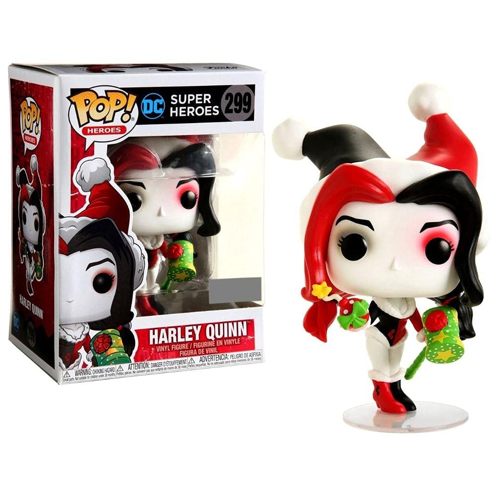 Funko Pop! DC Super Heroes Holiday Harley Quinn Vinyl Figure 299 - Yellow, Green, Red, White, Silver