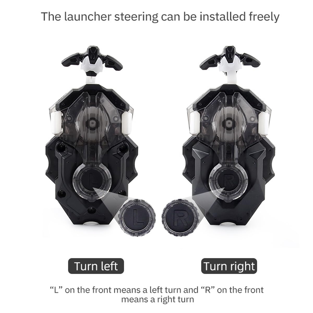 Launcher And Grip, Battling Tops Burst B-184 Custom Bey Launcher Lr Left Right Spin Db Layer System (Black Set)