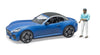 Bruder 03481 Roadster with Driver - Plastic Toy Car for Kids, Realistic Design