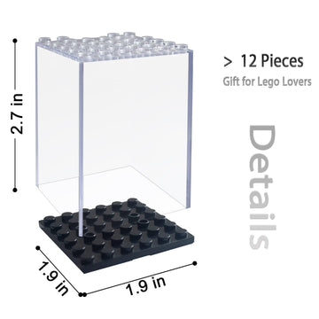 Minifigures Acrylic Display Case Action Figure Building Block Display Box High-Transparency Stackable Storage Case For Figurines