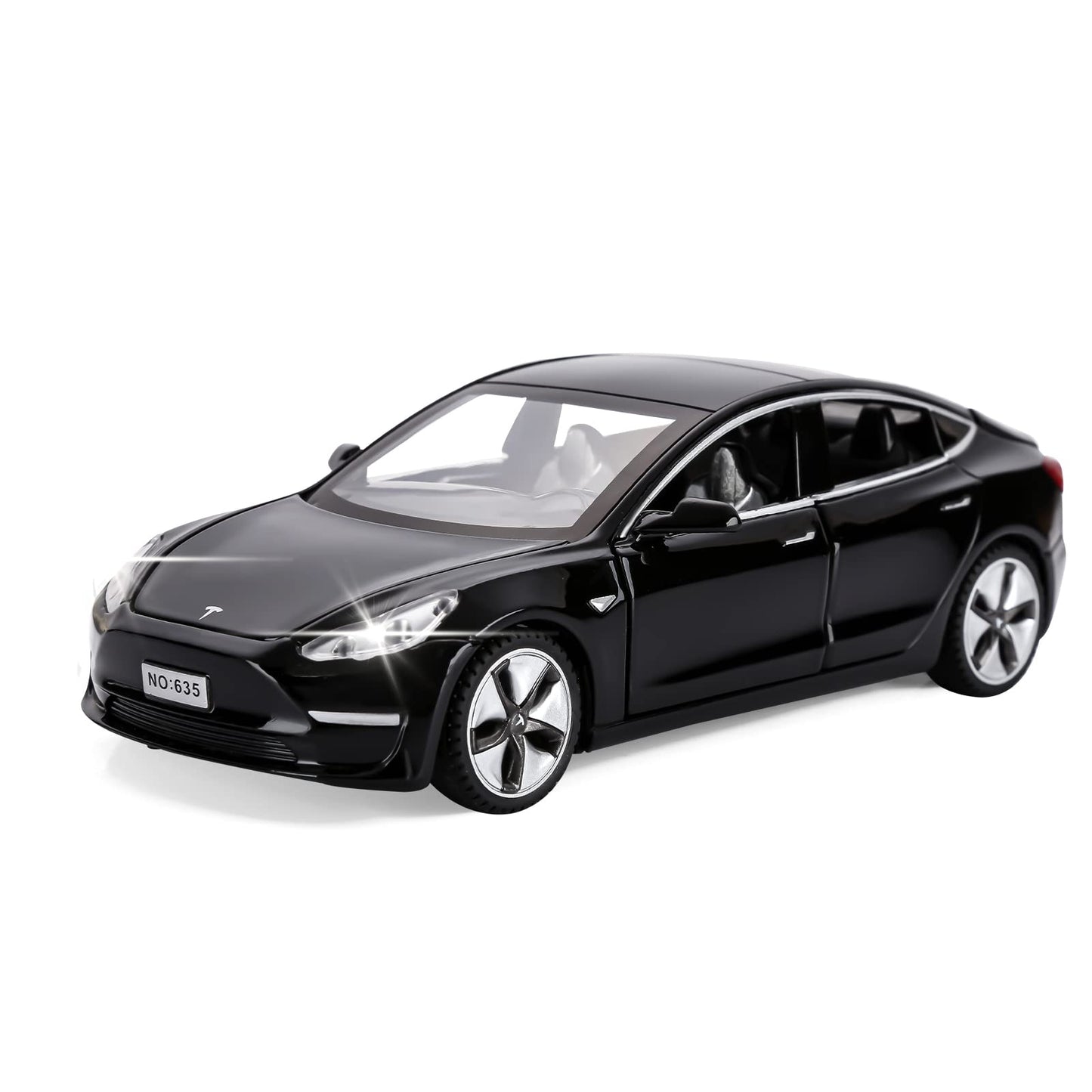 Toy Car Model 3 Diecast Metal Model Cars Pull Back car for Boys and Girls Age 3 - 12 Years Old (Black)