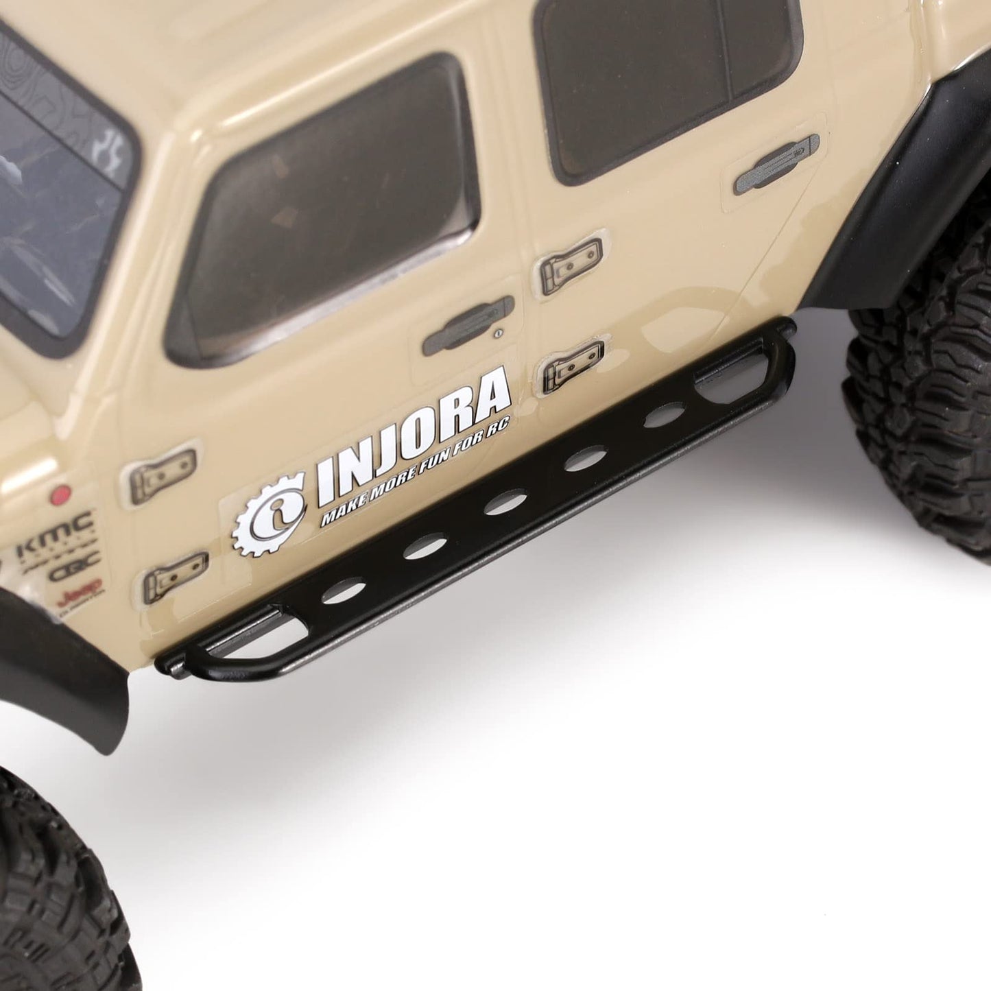 INJORA Metal Side Pedal Rock Sliders 1/24 RC Crawler Car Accessories for Axial SCX24 Gladiator Dodge Power Wagon Upgrade Parts