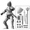 MEIEST Knight protective covering Action Figure Multi-Jointed Movable Robot Mannequin T13 Multiple Accessories Desk Decoration Creative Gifts (Silver)