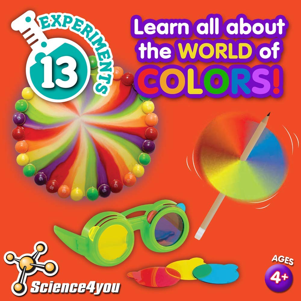 Playmonster Science4You - Chasing Rainbows - 13 Experiments To Explore The World Of Colors - Fun, Education Activity For Kids Ages 4+