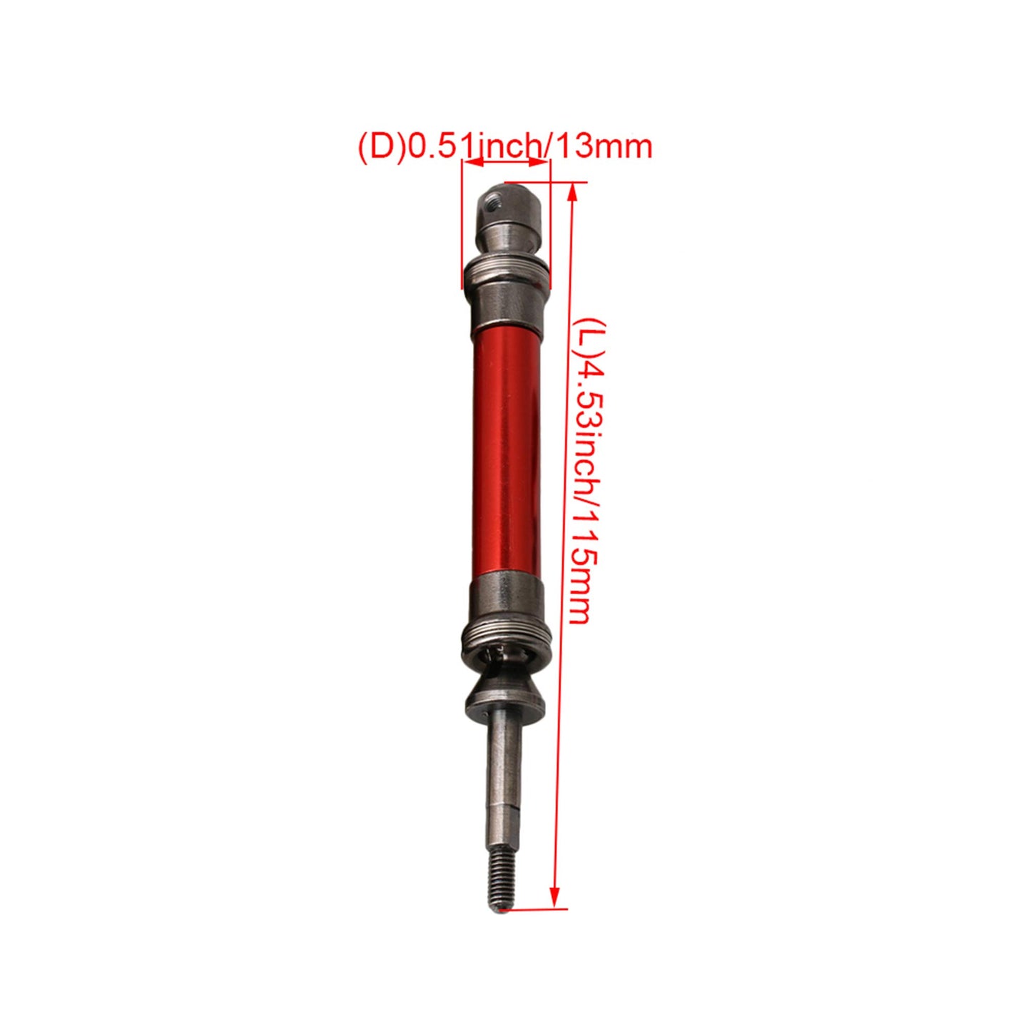 BQLZR 2pcs Red RC1:10 Alloy Rear Driveshafts SLA031R Replacement for Traxxas Replacement for Slash 2WD