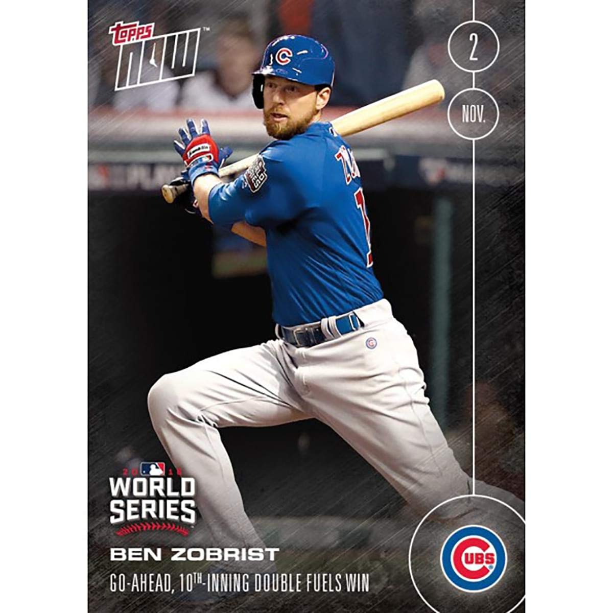 Mlb Chicago Cubs Ben Zobrist #660 2016 Topps Now Trading Card