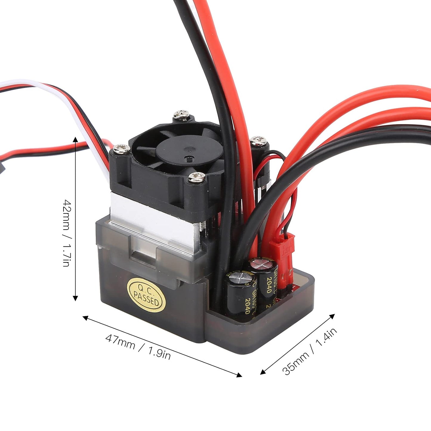 VGEBY ESC Brushed ESC 7.2-16V 320A High Voltage Two-Way Brush ESC Compatible with RC Vehicle Ship Model
