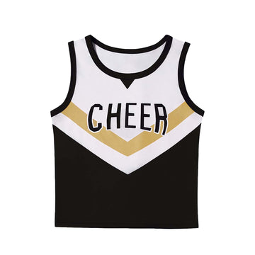 Kakalver Cheerleader Costume For Girls Toddler Cheerleader Outfit Baby Cheerleading Costume For Kids 1-10 Years
