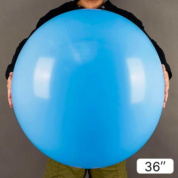 Partywoo Blue Large Balloons, 4 Pcs 36 Inch Balloons, Bright Sky Blue Big Balloons, Blue Giant Balloons, Jumbo Balloons For Birthday Decorations, Baby Shower Decorations, Wedding Decorations, Blue-Y20
