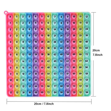 Multiplication Table Game 12 X 12 Math Multiplication Flash Card Toys, Fingertip Toys Pop Create A Variety Of Multiplication Add