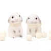 Easter Squishies Rabbit Toys,2Pcs White Bunny Squeeze Animal Toys,Simulation Bunny Stress Relief Toy Furry Squish Novelty Toy Wi