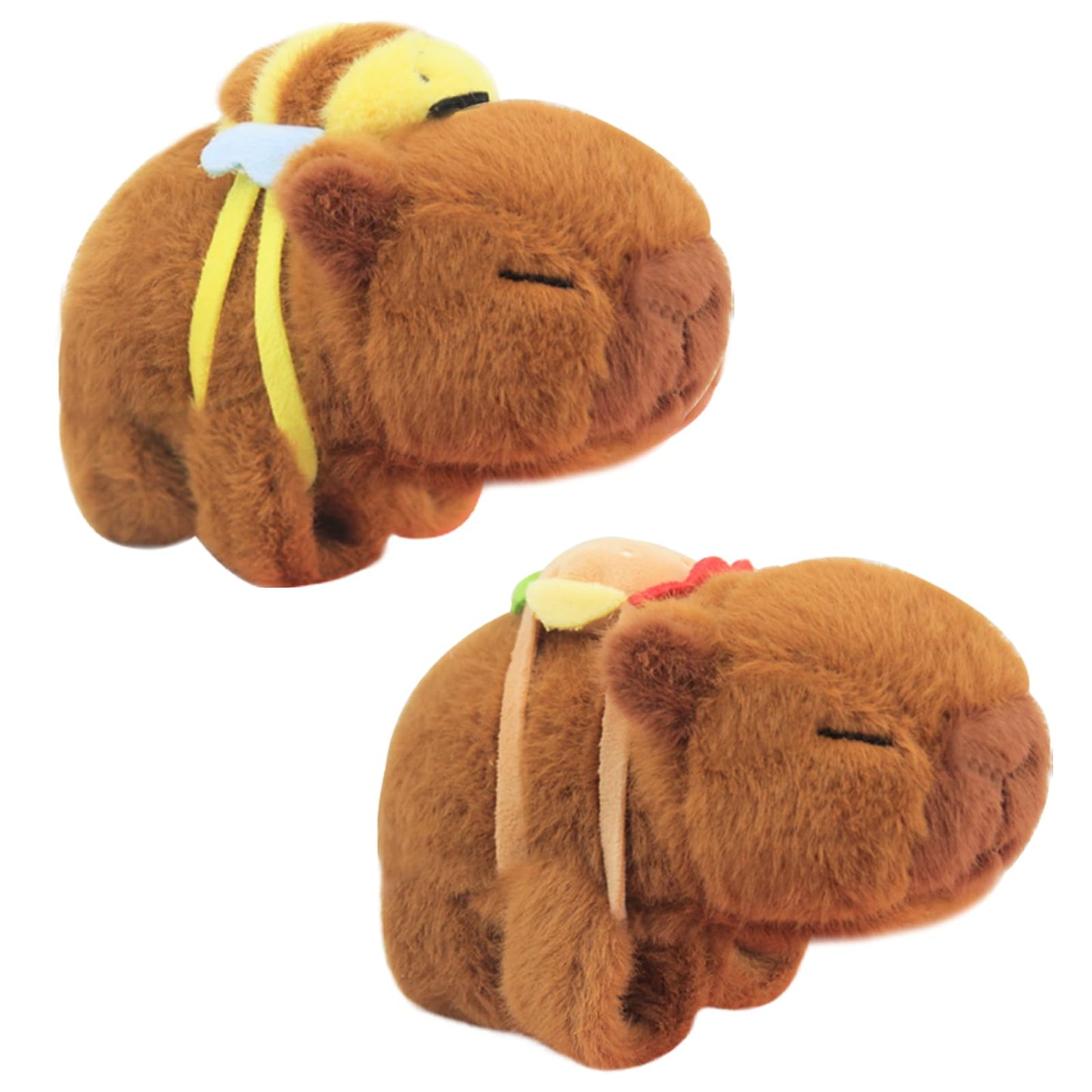 Timisea 2pcs Capybara slap bracelets,Funny Capybara Plush Bracelet, Animal Slap Bracelet, Suitable for Birthday, Party, Children