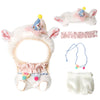 OCQOTAT 4 PCS Clothes for Doll- Clothes for 17cm Dolls Outfit Accessories Clothes +Headband + Scarf + Belt (No Doll)
