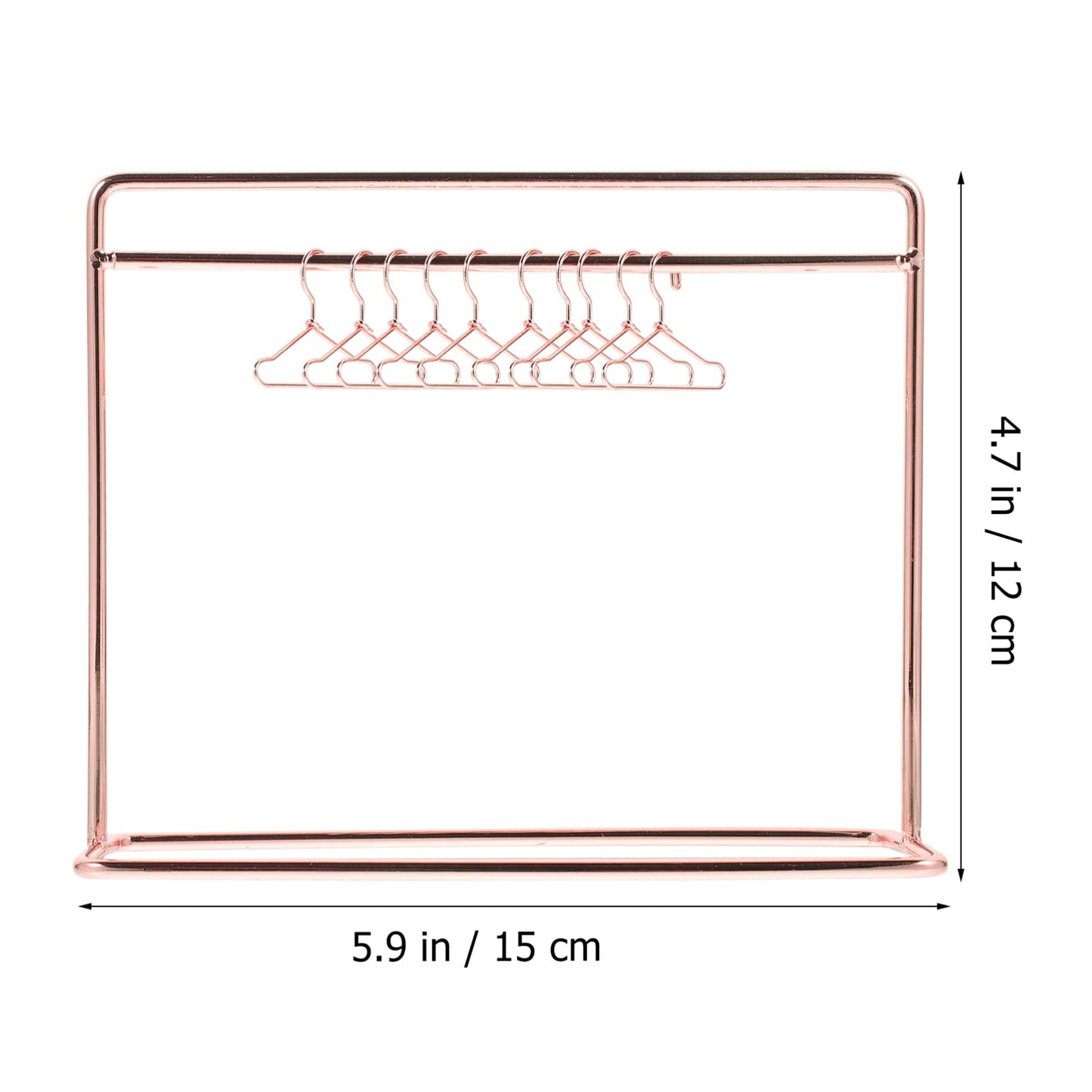 Toddmomy 1 Set Mini Doll Clothes Rack Mini Doll Clothes Hanger Garment Rack With Hangers Miniature Metal S Wardrobe Furniture Ac