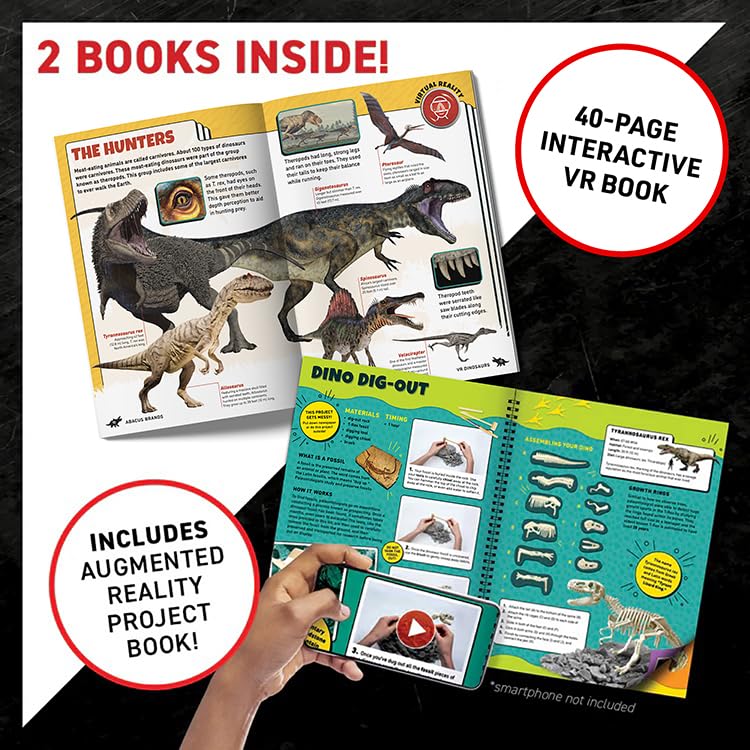 Professor Maxwell'S Vr Dinosaurs - Virtual Reality Kids Science Kit, Book And Interactive Stem Learning Activity Set (New Edition) - For Ages 7 And Up
