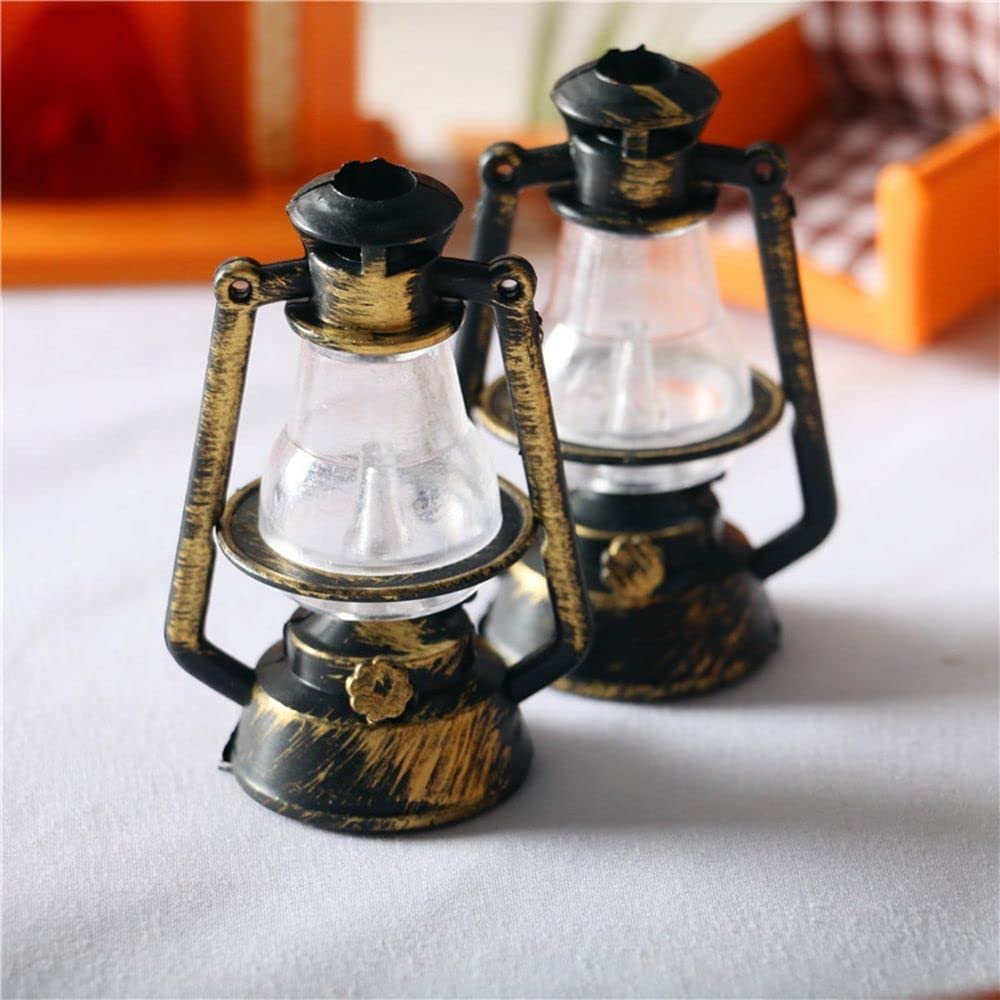 1Pc Miniature Lamps For Dollhouse,Doll House Miniature Retro Oil Lantern Dollhouse Accessories Scene Ornaments Dollhouse Miniatu