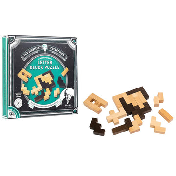 The Einstein Collection Letter Blocks - 3D Brain Teaser Puzzles - 12 Brain Teasing Challenges - Professor Puzzle 3D Brain Teaser