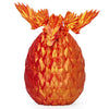 AUMEILLER 3D Printed Flying Dragon Egg,Crystal Dragon Fidget Toy in Egg,Executive Desk Toys-Laser Red