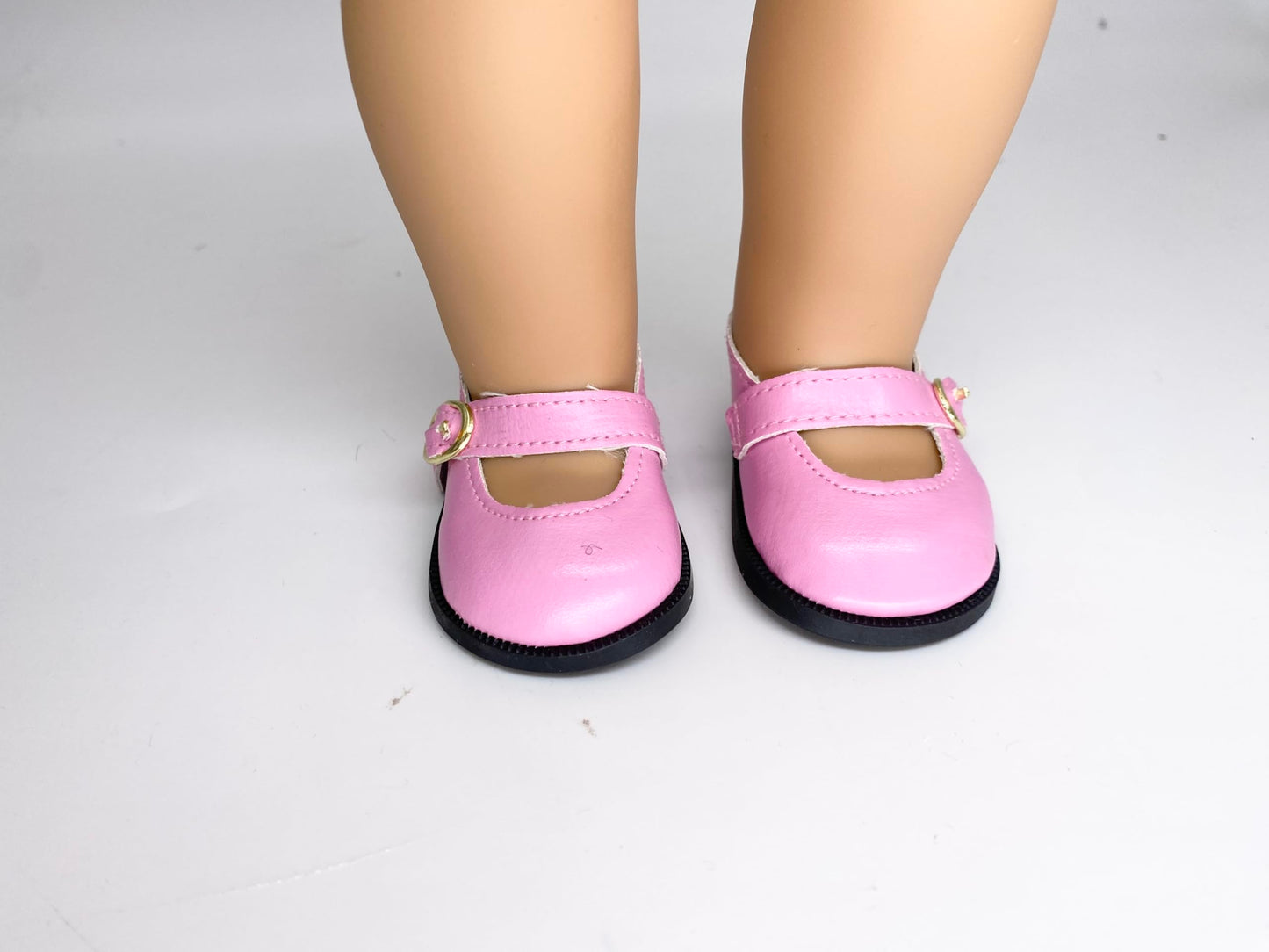 18'' American Doll Shoes- Mary Jane Matte Black, Red, White, Pink, Shiny Black Shoe (18'' Doll, Pink)