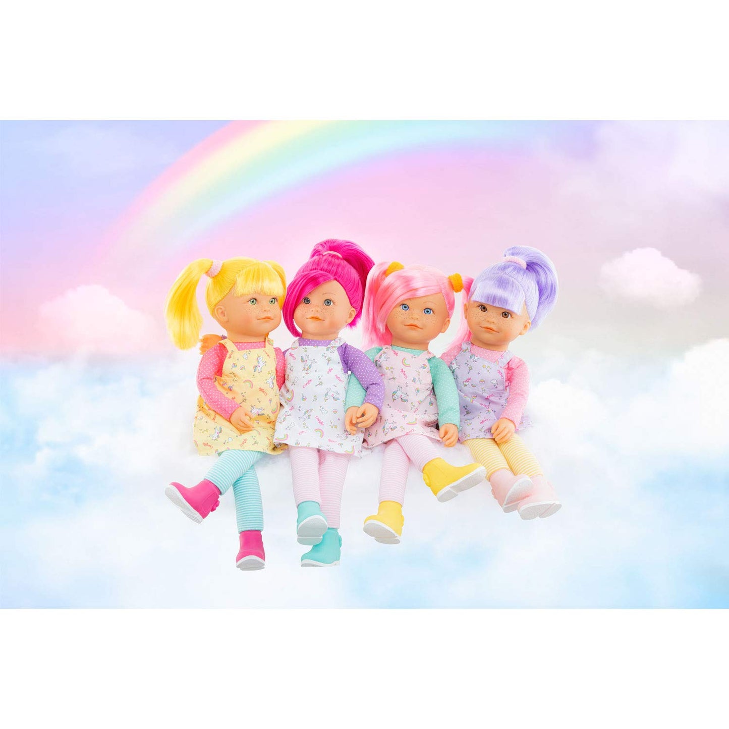 Corolle Rainbow Doll Nephelie 16 - Soft Body Rag Doll with Easy-to-Style Silky Hair, Vanilla Scent, Multicolor, Size Youth Large 11-13
