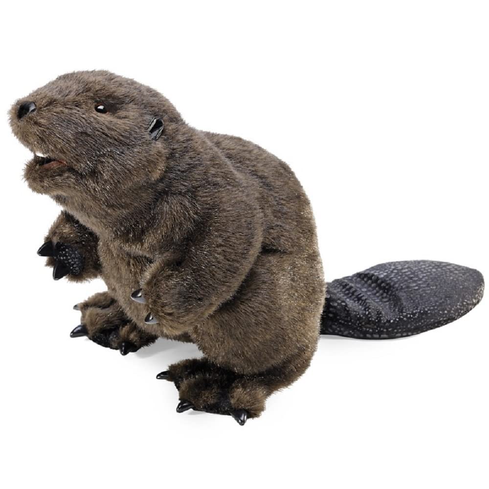 Folkmanis Beaver Hand Puppet Brown, 8'