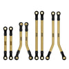 INJORA 8PCS Brass High Clearance Links Set for 1/18 RC Crawler TRX4M High Trail K10 F150, 43g/Set