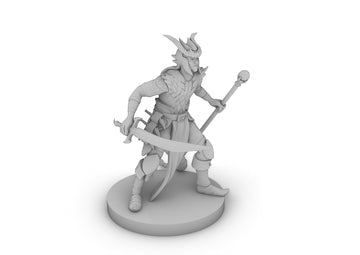 Tiefling Male Hexblade Warlock Tabletop Dnd Gaming Miniature