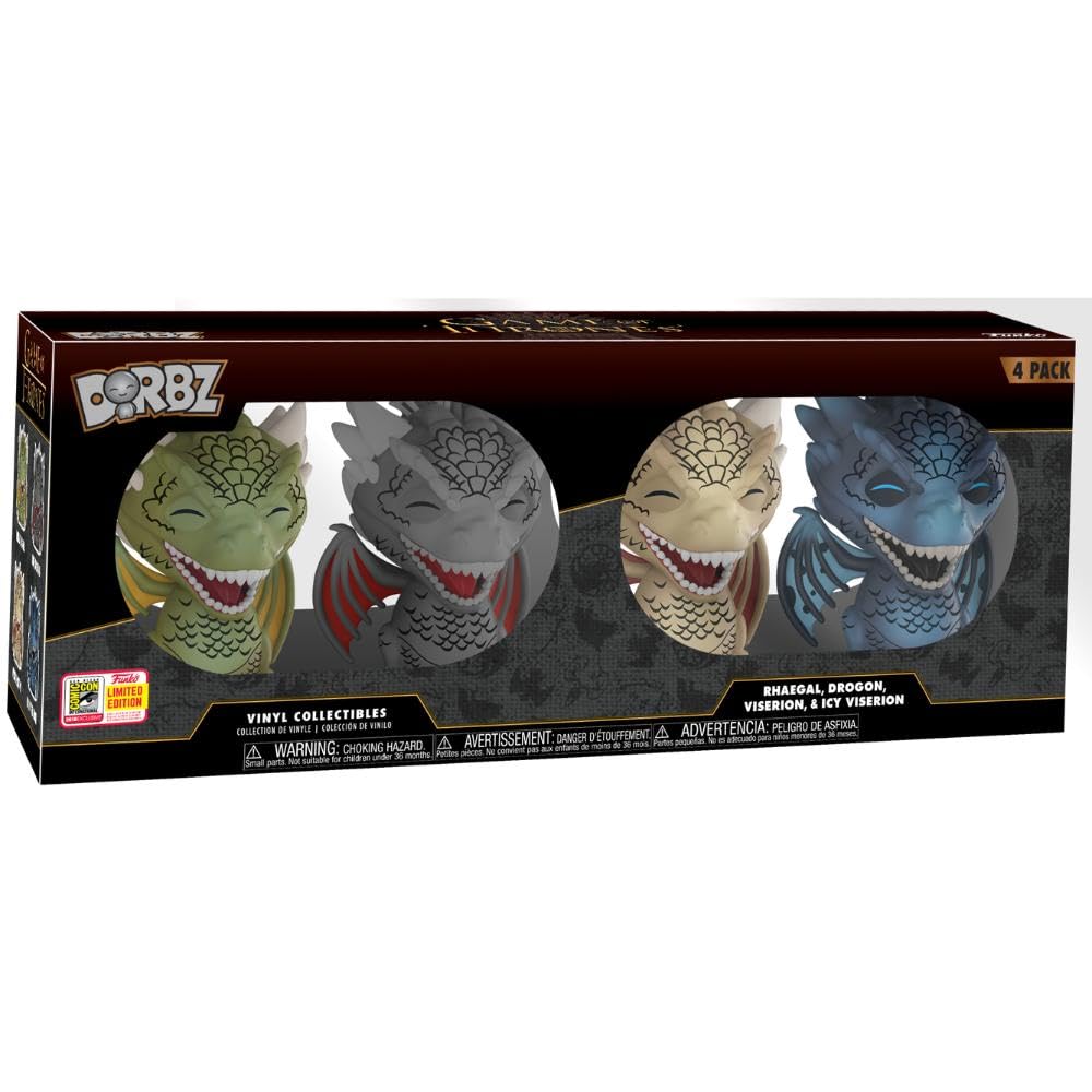 Dorbz: Funko Game Of Thrones - Dragons 4-Pack 2018 Sdcc Exclusive