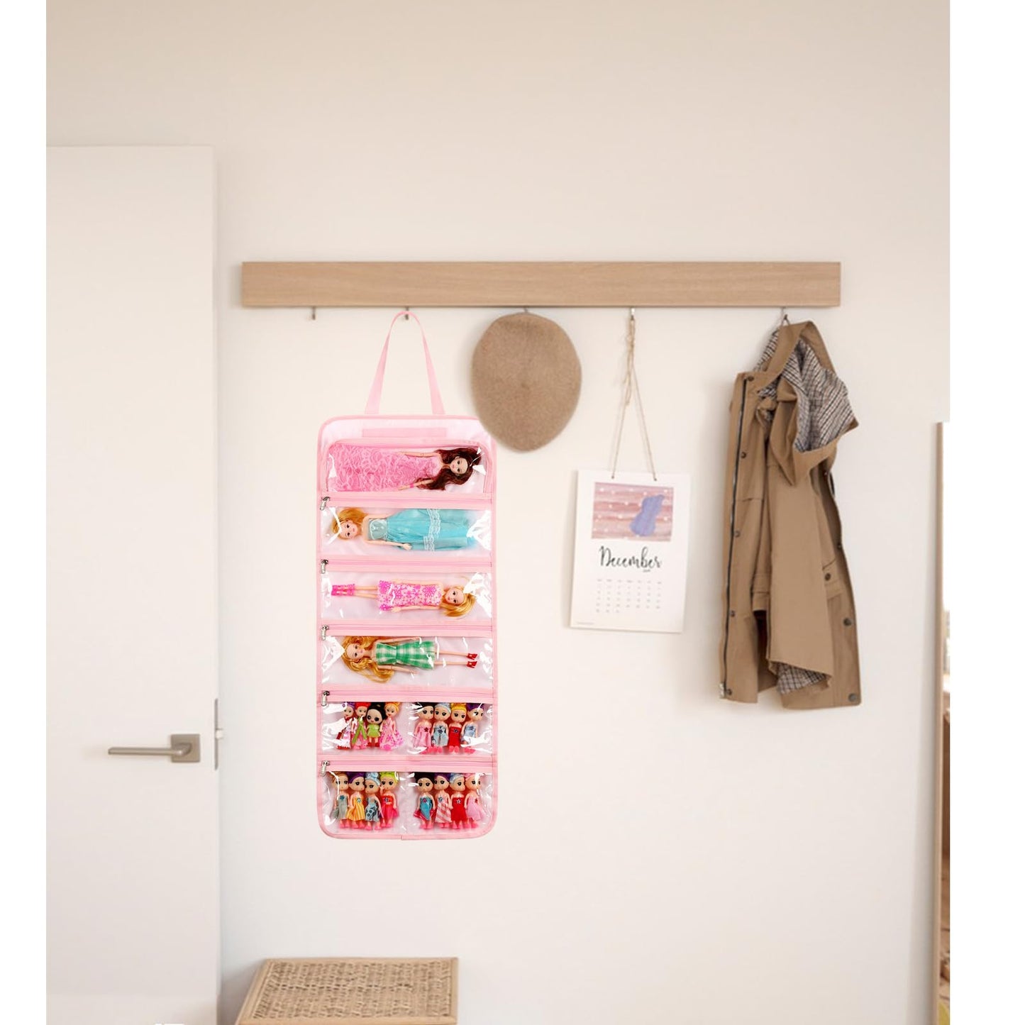 Octsky Toy Dolls Storage Bag Tote Carrying Case Compatible With Lol Surprise Toys Dolls Omg, Hanging Organizer Storage Bag With