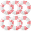 Arrowbash 6 Pcs 2 Pcs Jumbo Inflatable Pool Float 47.24 Inch Floaties Tubes Classic Striped Pool Rings for mature-themed Inflatable Inner Tube for Swimming Beach