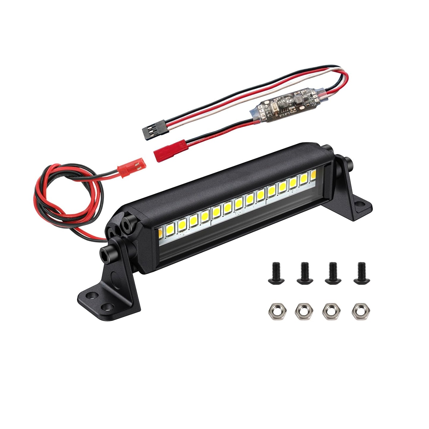 Rc Light Bar 15 Led 2.95 Inch Aluminum Rc Lights Rc Crawler Accessories For Axial Scx10 Traxxas Trx4 Trx4M Arrma Senton Redcat G