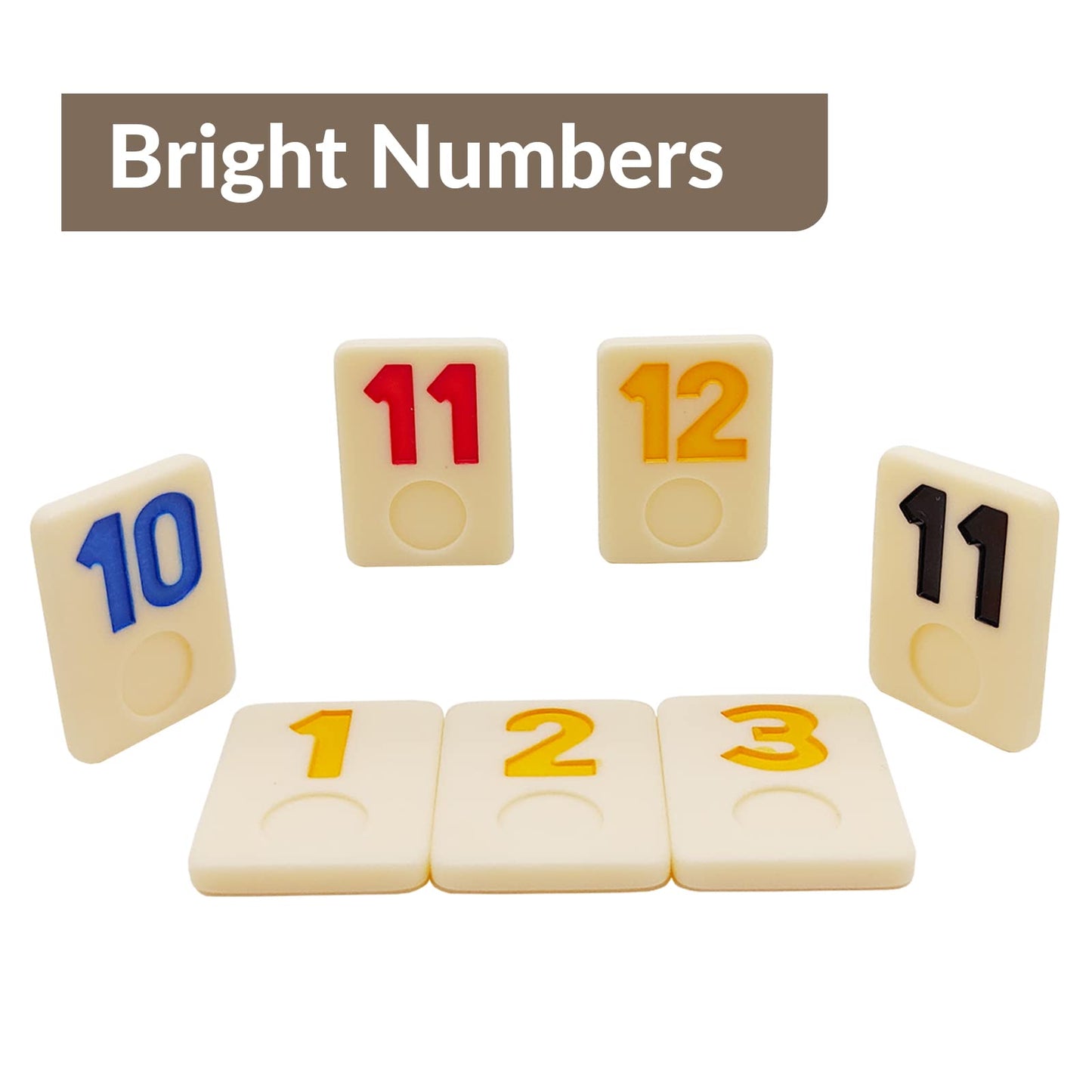 uvcany Rummy Cube Game Set for 6 Players - Wooden Racks, Portable Case, Multicolor Tiles, Family Classic Board Game
