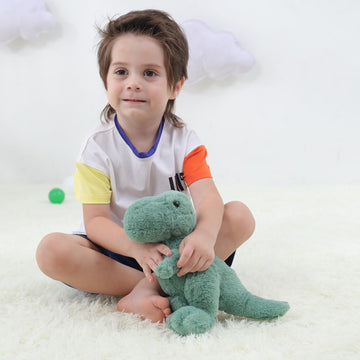 Apricot Lamb Toys Plush Dinosaur Stuffed Animal Soft Cuddly Perfect For Girls Boys (Green Dinosaur, 10 Inches)