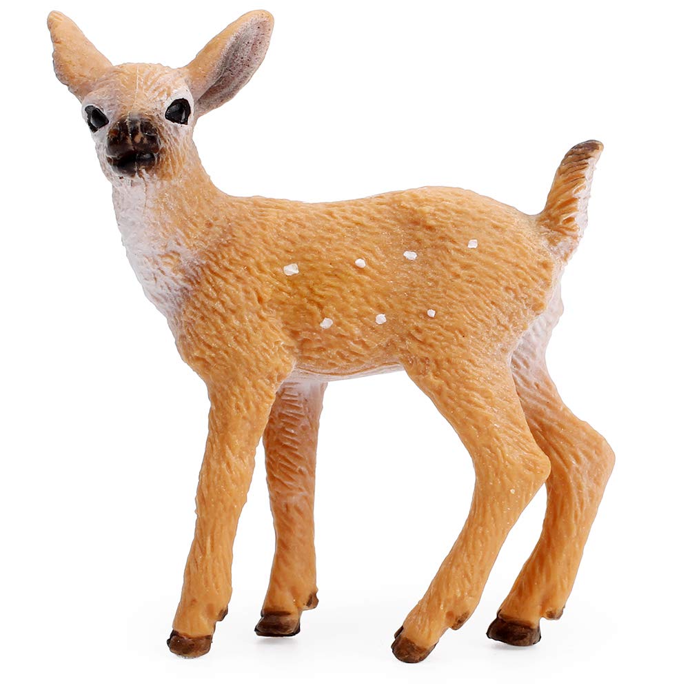 Forest Animal Figures Cake Toppers, Woodland Creatures Toy Figurines Set (5Pcs Forest Animals)