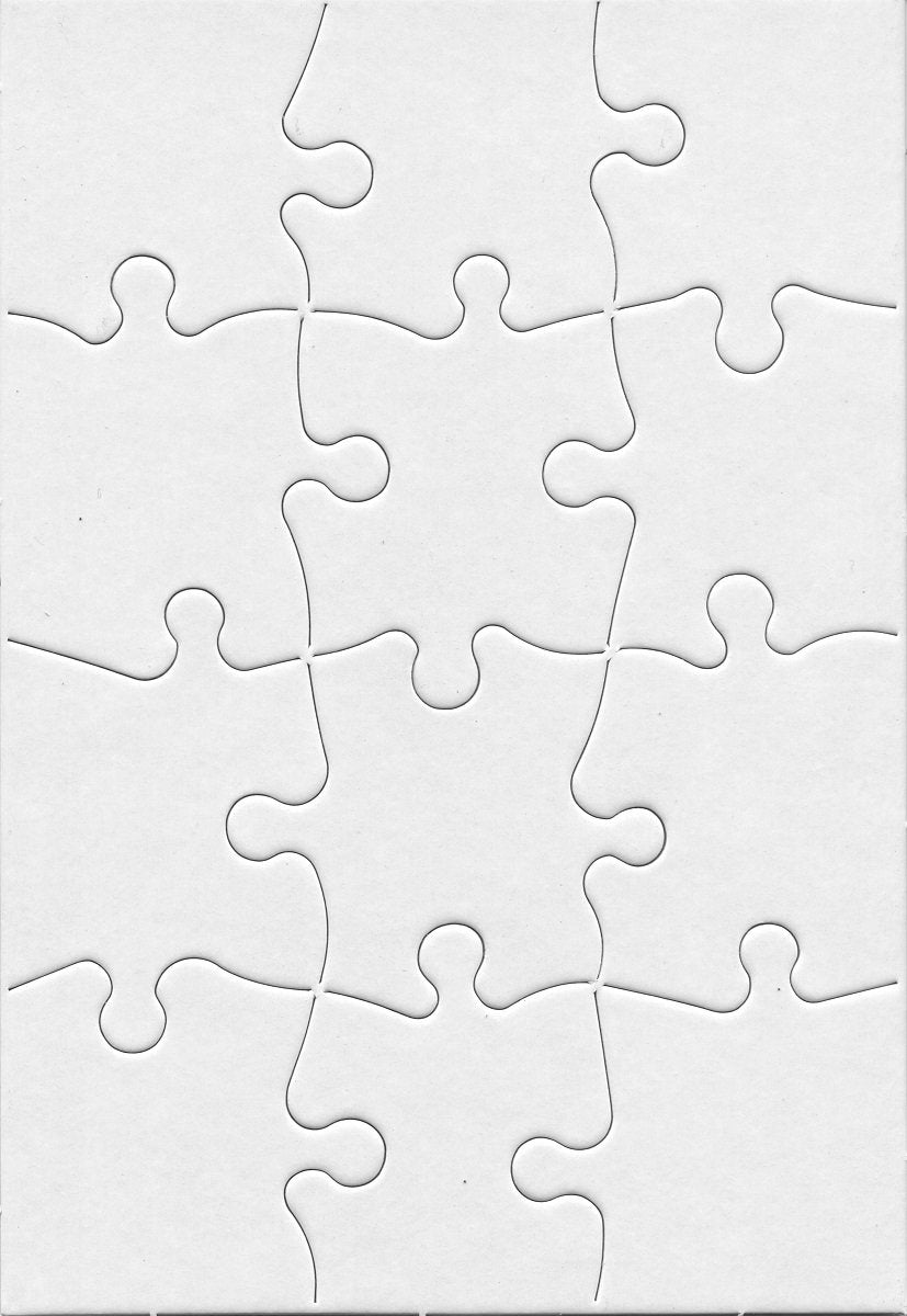 100 Blank Jigsaw Puzzles – 5.5 X 8 Inch, 12 Pieces Each – Hygloss Dyi Party Invites, Perfect For Decorating, Kids' Activities, Arts & Crafts Or Party Favors - Puzzle Pieces To Draw On For Crafts