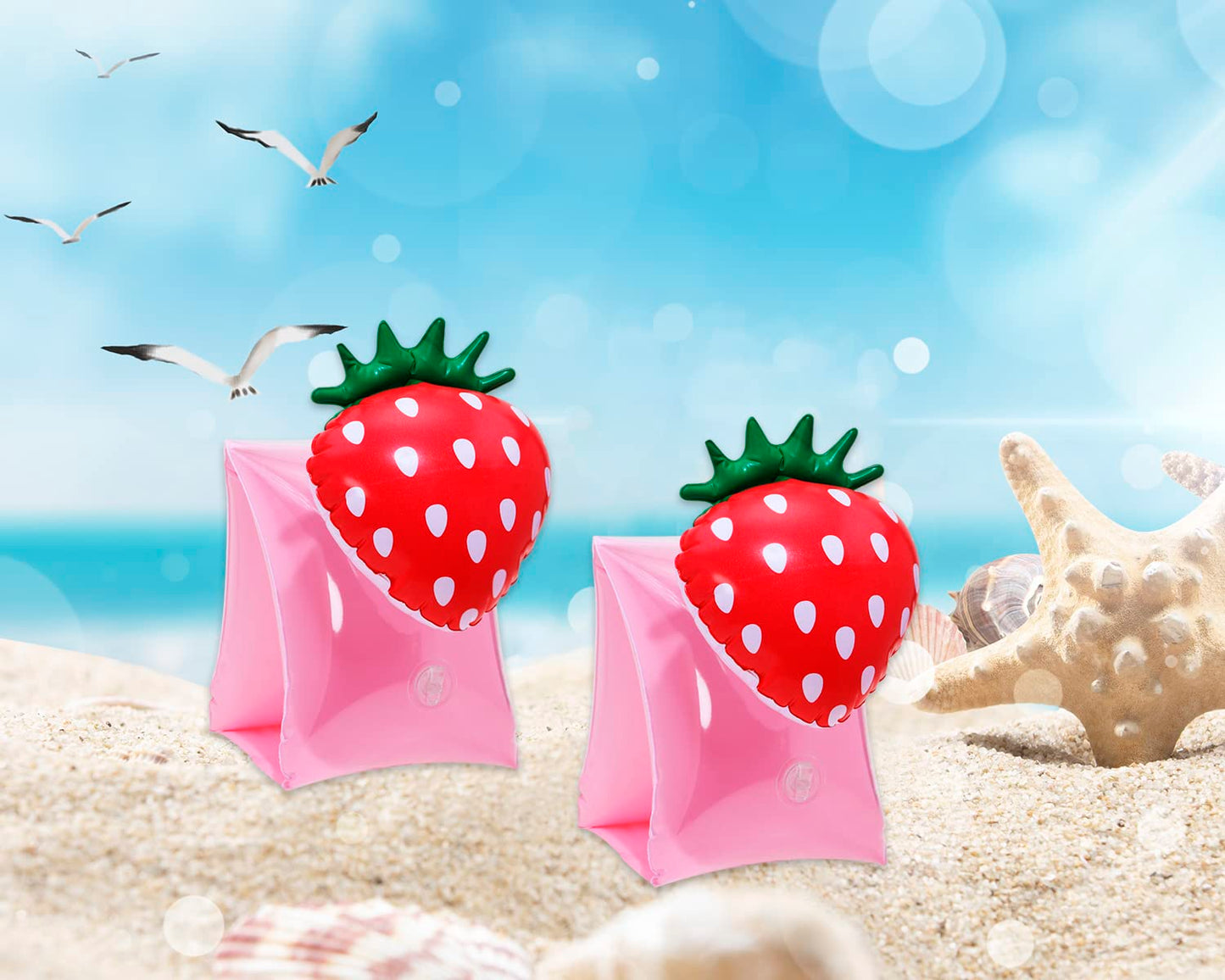 Swim Arm Floats Penta Angel 2Pcs Pvc Cute Cartoon Inflatable Arm Band Flotation Sleeves Tubes Blow Up Water Rings For Summer Out