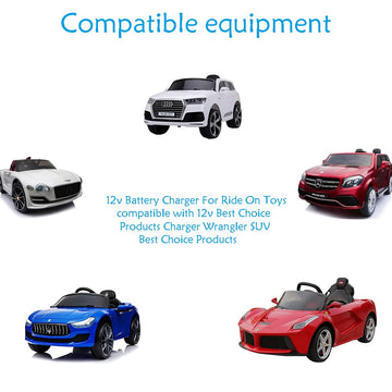 12V Supply For Kids Ride On Car,Battery Charger For Best Choice Products Wrangler Suv Sports Car Farm Tractor Ride On Toys Car Truck Kidzone Motorcycle Variety Of Electric Baby Carriage Power Adapter