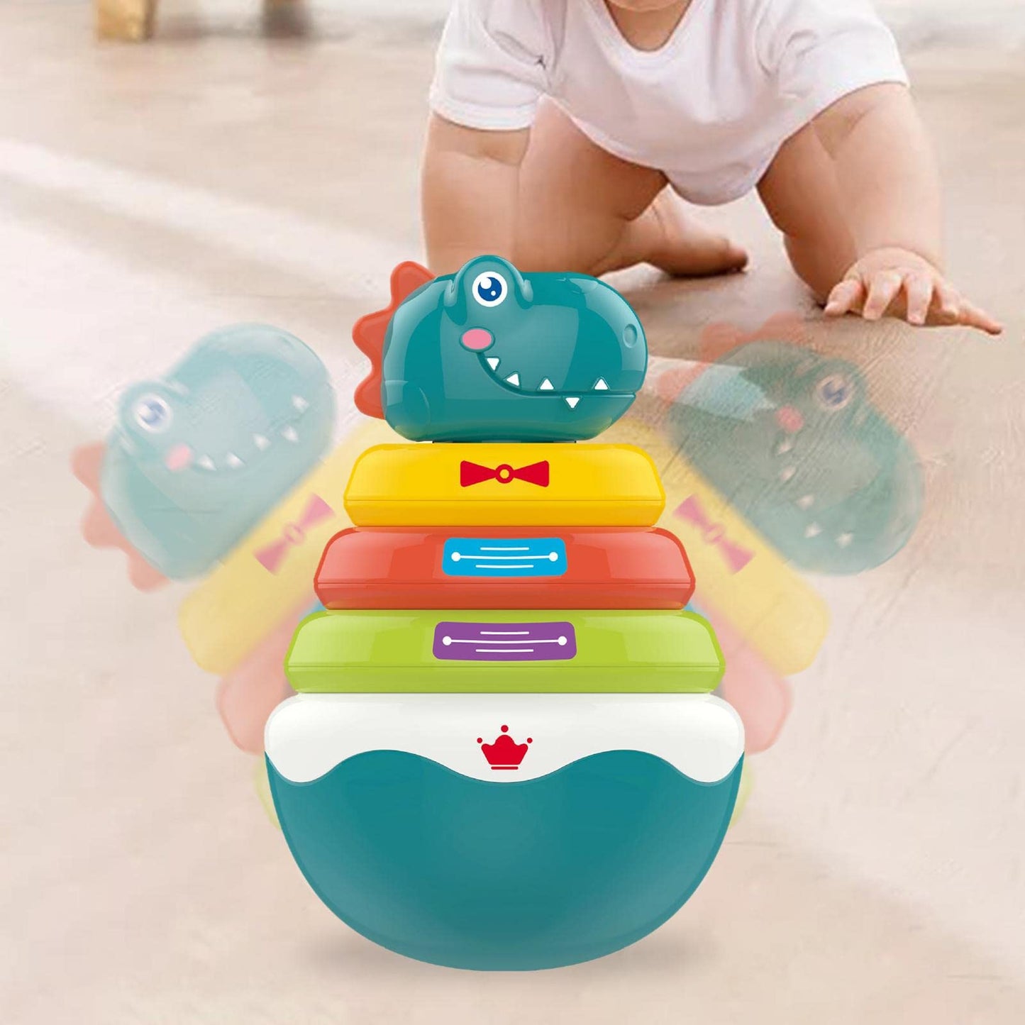 Trendivibe Montessori Stacking Toys Ferrule Learning Rainbow Toddlers Baby Girls| Baby Learning Toy | Infant Activity Toy | Sens