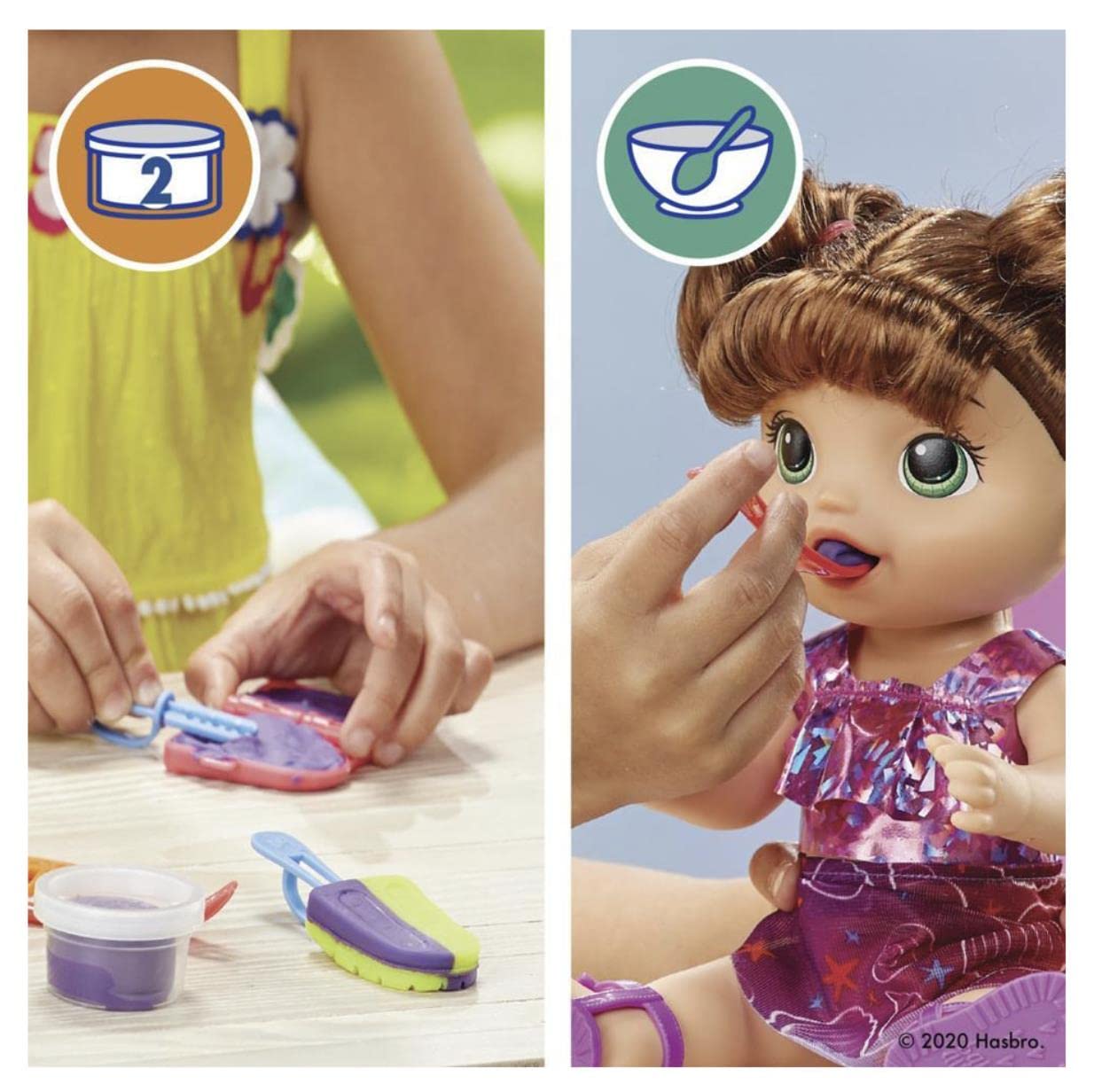 Baby Alive Sunshine Snacks Doll, Eats And Poops, Summer-Themed Waterplay Baby Doll, Ice Pop Mold, Toy For Kids Ages 3 And Up, Br