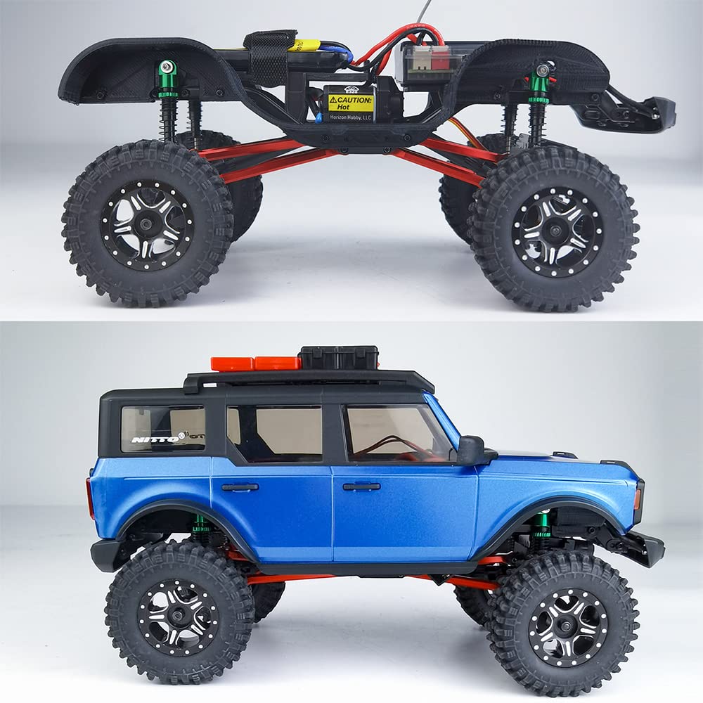 RCLIONS 1/24th RC Shocks 48mm Absorber Damper for All 1:24 Axial SCX24 AXI90081 Deadbolt AXI00002 JLU AXI00005 Gladiator RC Craw