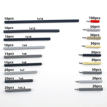 Ttlyhek Technical Pieces And Parts Axles Compatible With All Major Brands Building Block Bricks Moc Parts Cross Axles Set Diy Ac