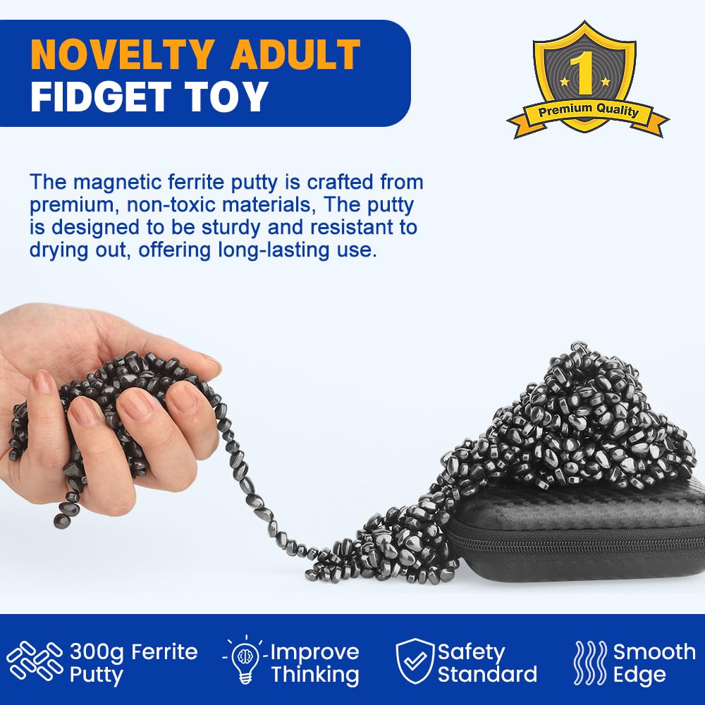 Cool Fidget Magnet Ferrite Putty, Slime Putty Party Favors, Magnetic Stones Eggs With Rattle Fidget Magnets Snake Eggs, Edc Desk Toy, Slime Putty & Science Kit Gift